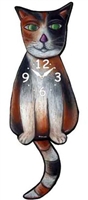 Calico Wagging Tail Clock www.SaltyPaws.com