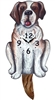 Saint Bernard Wagging Tail Clock www.SaltyPaws.com