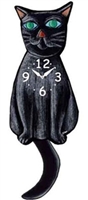 Black Cat Wagging Tail Clock www.SaltyPaws.com