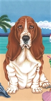 Basset Hound Dog Beach Towel www.SaltyPaws.com