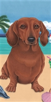 Dachshund  Dog Beach Towel www.SaltyPaws.com