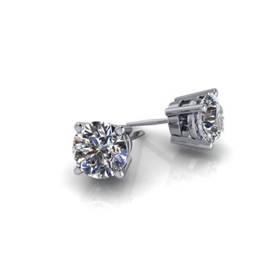 1/3ctw. Basket Set Round Brilliant Diamond Studs