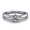 Six Prong Round Edge Solitaire Engagement Ring â…“ct.