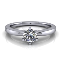 Six Prong Round Edge Solitaire Engagement Ring â…“ct.
