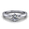 Six Prong Round Edge Solitaire Engagement Ring Â½ct.