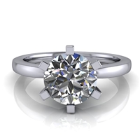 Six Prong Round Edge Solitaire Engagement Ring 1Â¼ct.