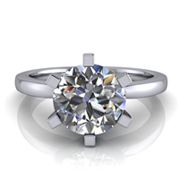 Six Prong Round Edge Solitaire Engagement Ring 1Â½ct.