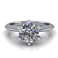 Six Prong Knife Edge Solitaire Engagement Ring 1ct.