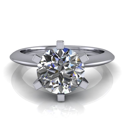 Six Prong Knife Edge Solitaire Engagement Ring 1Â¼ct.