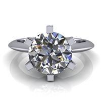 Six Prong Knife Edge Solitaire Engagement Ring 2ct.