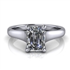 Graduated Trellis Emerald Cut Solitaire Engagement Ring 1ct.