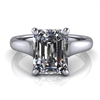 Graduated Trellis Emerald Cut Solitaire Engagement Ring 1Â¾ct.