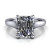 Graduated Trellis Emerald Cut Solitaire Engagement Ring 2ct.