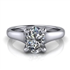 Graduated Trellis Oval Cut Solitaire Engagement Ring 1ct.