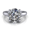 Graduated Trellis Oval Cut Solitaire Engagement Ring 2ct.