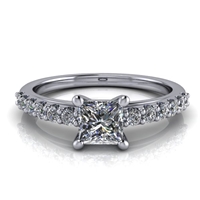 Princess Cut Classic Shared Prong Engagement Ring Â½ct.