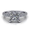 Princess Cut Classic Shared Prong Engagement Ring 1Â½ct.