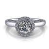 Single Halo Round Brilliant Engagement Ring Â½ct.