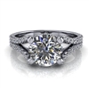 Diamond Wishbone Split Shank Engagement Ring 1Â¼ct.