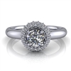 Domed Halo Round Brilliant Engagement Ring â…“ct.