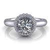 Domed Halo Round Brilliant Engagement Ring Â½ct.