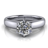 Royal Crown Round Solitaire Engagement Ring Â¾ct.