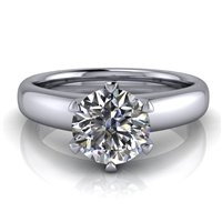 Royal Crown Round Solitaire Engagement Ring 1ct.