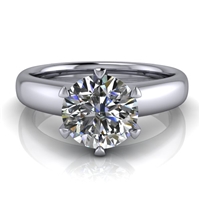 Royal Crown Round Solitaire Engagement Ring 1Â¼ct.