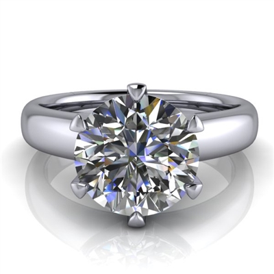 Royal Crown Round Solitaire Engagement Ring 2ct.