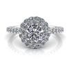 1ctw. GIA Certified Double Angel Halo Engagement Ring