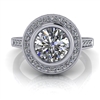 Julia Bezel Set Halo Engagement Ring 1ct.