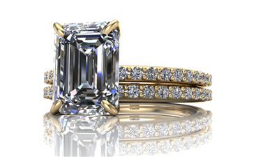 "Rebecca" Emerald Diamond Engagement Ring 1 ct.