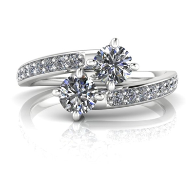 Kayla Two Stone Diamond Ring