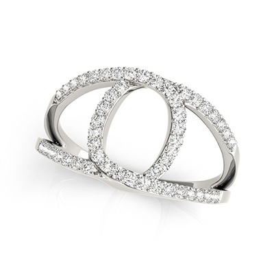 Interlocks Diamond Fashion Ring 1/2ctw.