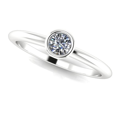 Jaqueline 14k Mini Bezel Diamond Ring 1/10ctw.