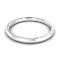 Men's Half Round Classic Wedding Band 2MM