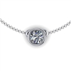 Bezel Set Diamond Necklace 1/3ct.