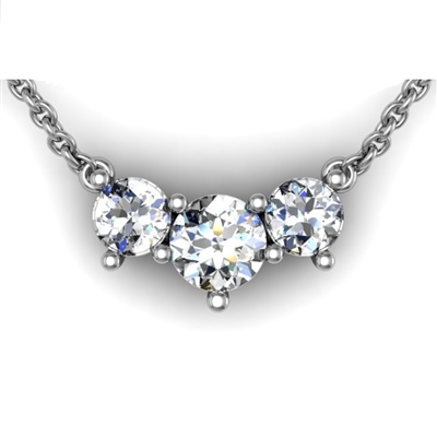 Past, Present & Future Diamond Necklace 1ctw.