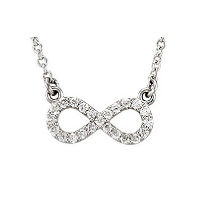 Infinity Diamond Necklace 1/8ctw.