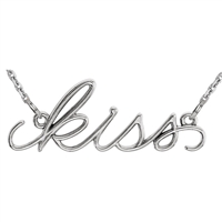 14k "Kiss" Script Necklace
