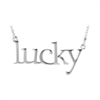 14k "Lucky" Block Letter Necklace