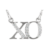 "XO" Diamond Necklace .08ctw.