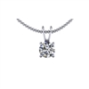 Prong Set Round Brilliant Diamond Pendant 1/3ct.