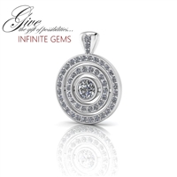 Infinite Gems Diamond Sapphire & Emerald Customizable Pendant