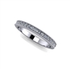 Shared Prong Channel Set Diamond Band with Milgrain Finish 1/5ctw.