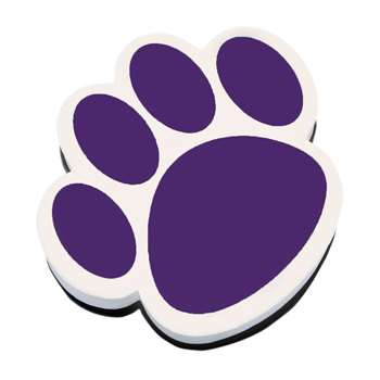 Magnetic Whiteboard Eraser Purple Paw By Ashley Productions