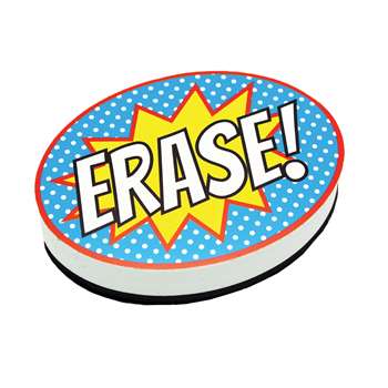 Superhero Erase Magnetic Whiteboard Eraser, ASH10051