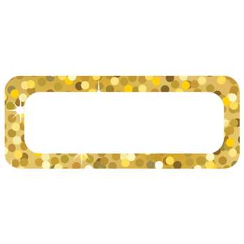 Die Cut Magnets Gold Sparkle Name Plates, ASH10082
