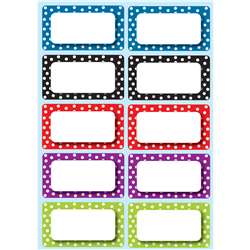 Die Cut Magnets Polka Dot Nameplates By Ashley Productions