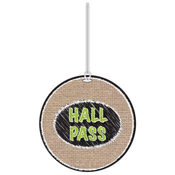 Burlap Scribble Hall Pass, ASH10458